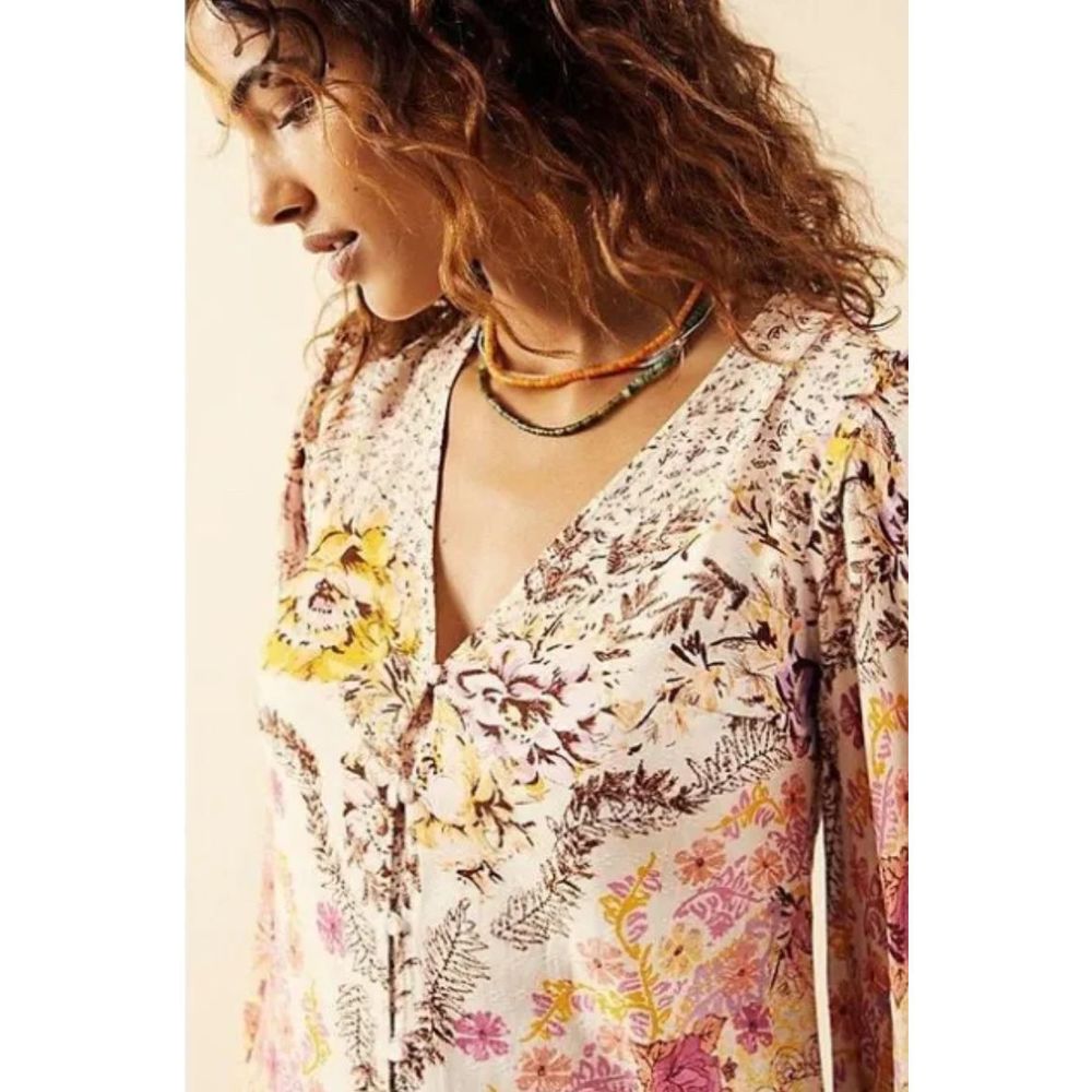 New Free People Women's Marais Printed Midi Dress  Size Small